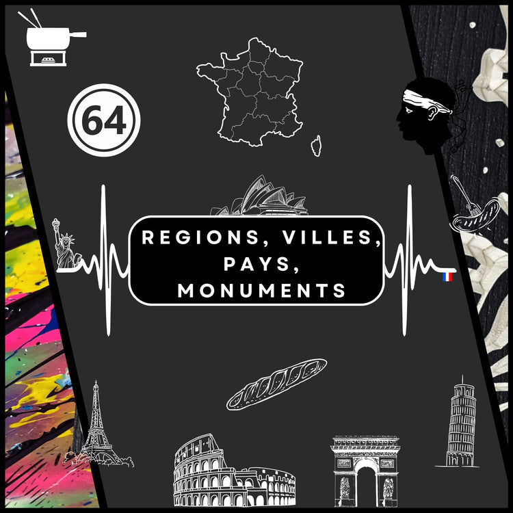 Régions, Villes, Pays, Monuments, etc